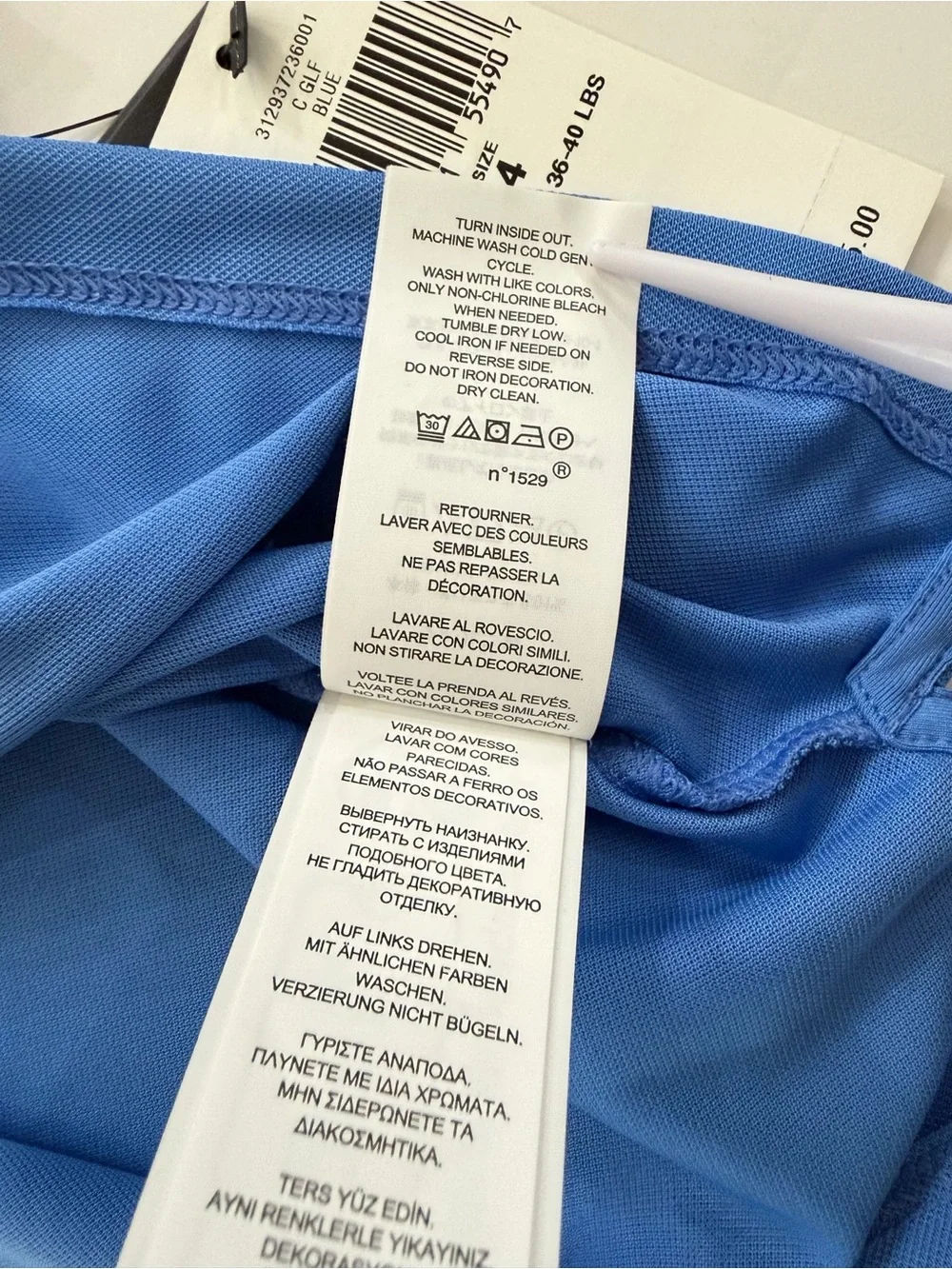 RLX Ralph Lauren Girls Sz 4 Blue Performance Polo Wicking Golf Tennis Preppy NWT